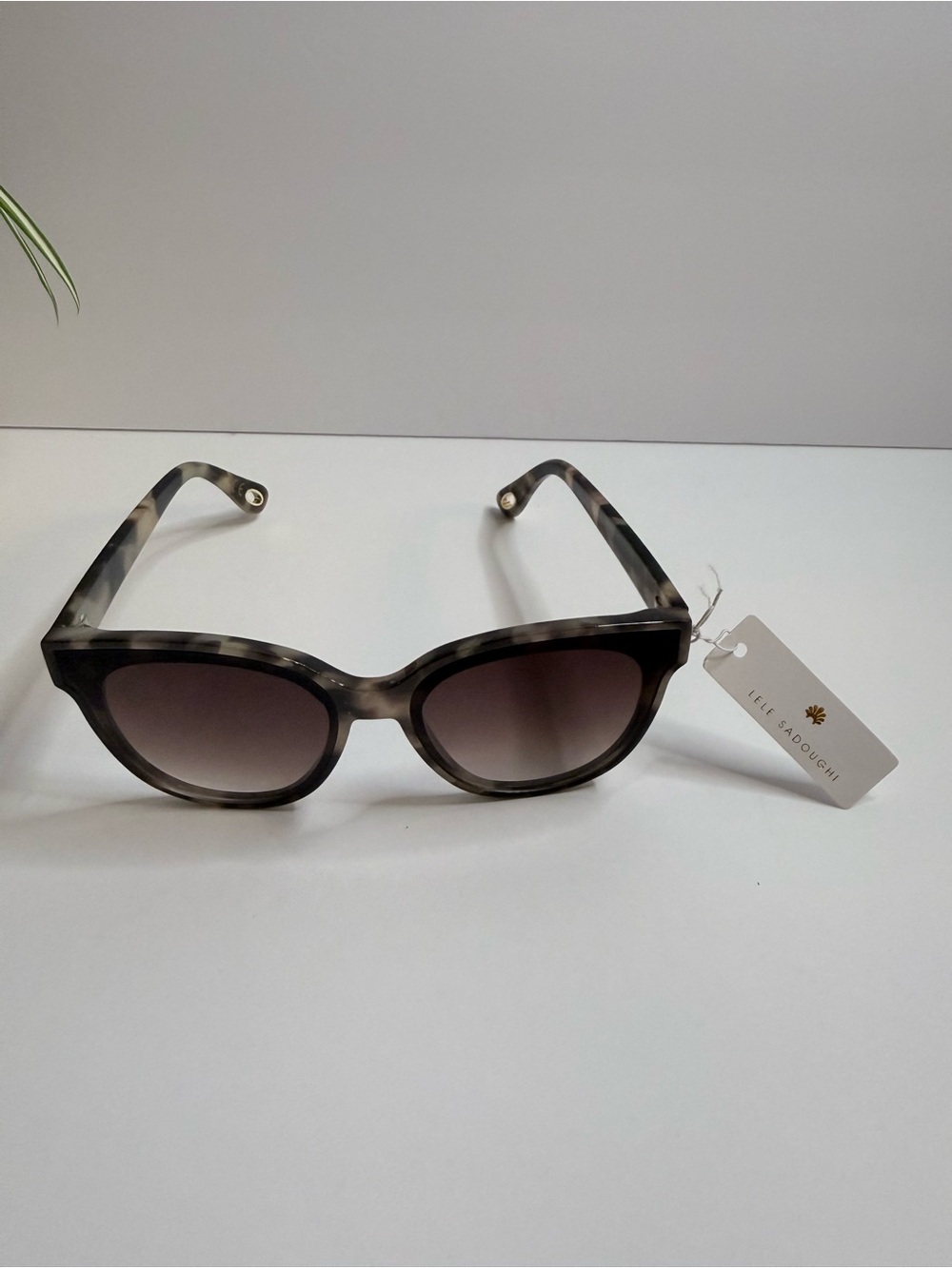 Lele Sadoughi Oversized Tortoise Cat Eye Sunglasses NWT